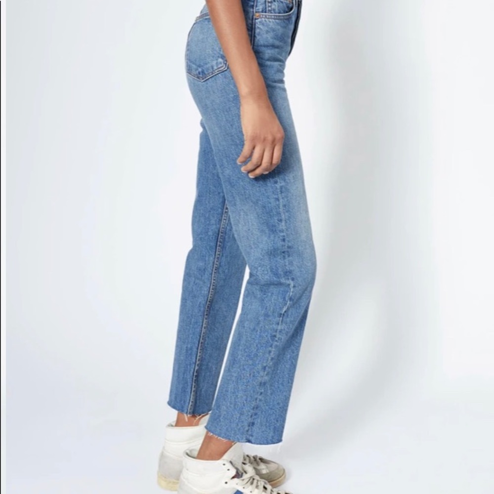 REDONE high rise stovepipe crop jeans- med vain 25